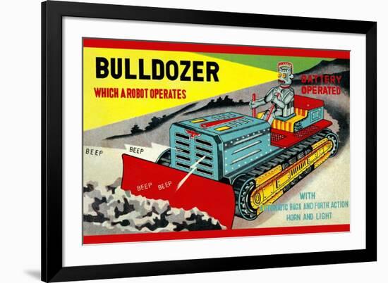 Bulldozer Which a Robot Operates-null-Framed Premium Giclee Print