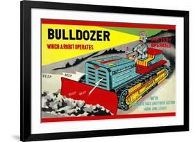 Bulldozer Which a Robot Operates-null-Framed Premium Giclee Print