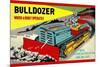 Bulldozer Which a Robot Operates-null-Mounted Premium Giclee Print