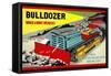 Bulldozer Which a Robot Operates-null-Framed Stretched Canvas