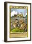 Bulldozer-Wilbur Pierce-Framed Art Print