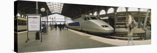 Bullet Train at a Railroad Station, Paris, France-null-Stretched Canvas