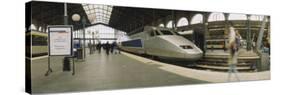 Bullet Train at a Railroad Station, Paris, France-null-Stretched Canvas