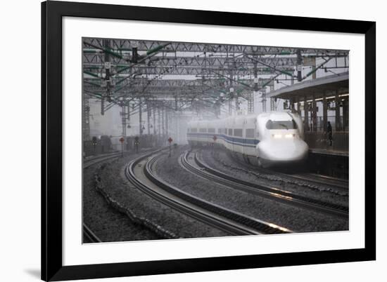 Bullet Train at Shin-Osaka Station, Osaka, Kansai, Japan, Asia-Stuart Black-Framed Photographic Print