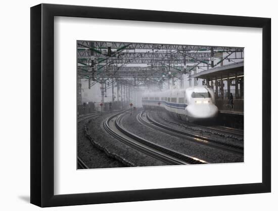 Bullet Train at Shin-Osaka Station, Osaka, Kansai, Japan, Asia-Stuart Black-Framed Photographic Print