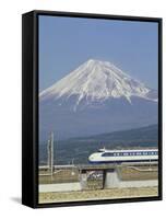 Bullet Train, Mount Fuji, Japan-null-Framed Stretched Canvas
