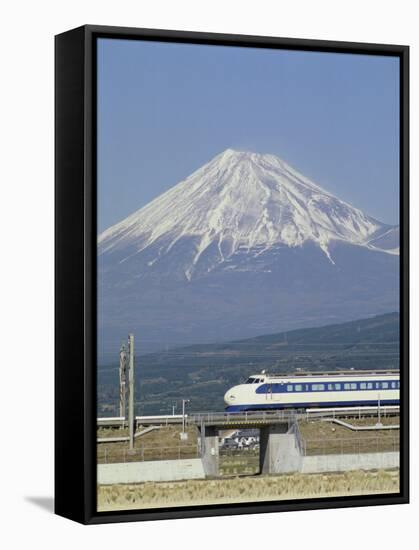 Bullet Train, Mount Fuji, Japan-null-Framed Stretched Canvas