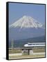 Bullet Train, Mount Fuji, Japan-null-Framed Stretched Canvas