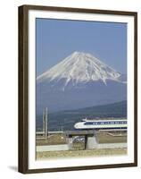 Bullet Train, Mount Fuji, Japan-null-Framed Premium Photographic Print