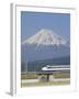 Bullet Train, Mount Fuji, Japan-null-Framed Premium Photographic Print