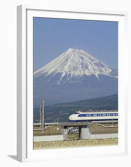 Bullet Train, Mount Fuji, Japan-null-Framed Premium Photographic Print