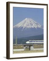 Bullet Train, Mount Fuji, Japan-null-Framed Premium Photographic Print