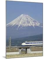 Bullet Train, Mount Fuji, Japan-null-Mounted Premium Photographic Print