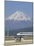 Bullet Train, Mount Fuji, Japan-null-Mounted Photographic Print