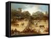 Bullfight in a Divided Ring-Francisco de Goya-Framed Stretched Canvas