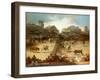 Bullfight in a Divided Ring-Francisco de Goya-Framed Giclee Print