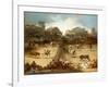 Bullfight in a Divided Ring-Francisco de Goya-Framed Giclee Print