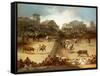 Bullfight in a Divided Ring-Francisco de Goya-Framed Stretched Canvas