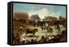 Bullfight in a Village, 1815-1819-Francisco de Goya-Framed Stretched Canvas