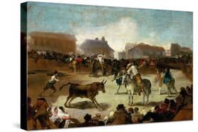 Bullfight in a Village, 1815-1819-Francisco de Goya-Stretched Canvas