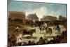 Bullfight in a Village, 1815-1819-Francisco de Goya-Mounted Giclee Print