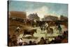 Bullfight in a Village, 1815-1819-Francisco de Goya-Stretched Canvas