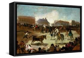 Bullfight in a Village, 1815-1819-Francisco de Goya-Framed Stretched Canvas