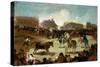 Bullfight in a Village, 1815-1819-Francisco de Goya-Stretched Canvas