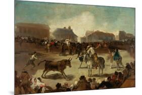 Bullfight in a Village-Francisco de Goya-Mounted Giclee Print