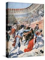 Bullfight in Madrid, Spain, 1894-null-Stretched Canvas