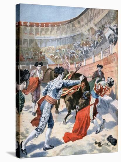 Bullfight in Madrid, Spain, 1894-null-Stretched Canvas