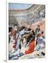 Bullfight in Madrid, Spain, 1894-null-Framed Giclee Print