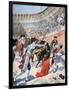 Bullfight in Madrid, Spain, 1894-null-Framed Giclee Print