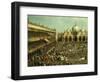 Bullfight in St Mark's Square, Venice, Italy, by Canaletto and Giovanni Battista Cimaroli-Canaletto-Framed Premium Giclee Print