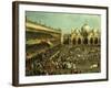 Bullfight in St Mark's Square, Venice, Italy, by Canaletto and Giovanni Battista Cimaroli-Canaletto-Framed Giclee Print