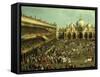 Bullfight in St Mark's Square, Venice, Italy, by Canaletto and Giovanni Battista Cimaroli-Canaletto-Framed Stretched Canvas