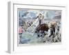 Bullfight Incident, Arles, France, 1898-F Meaulle-Framed Giclee Print