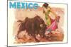 Bullfight Poster, Mexico-null-Mounted Art Print