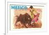 Bullfight Poster, Mexico-null-Framed Premium Giclee Print