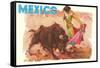 Bullfight Poster, Mexico-null-Framed Stretched Canvas