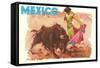 Bullfight Poster, Mexico-null-Framed Stretched Canvas