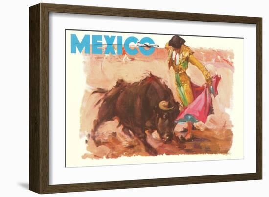 Bullfight Poster, Mexico-null-Framed Art Print