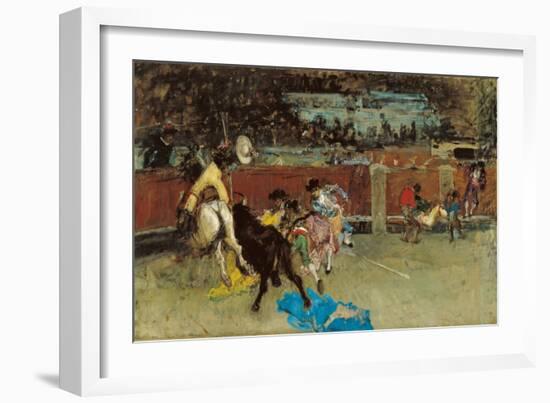 Bullfight. Wounded Picador-Marià Fortuny-Framed Giclee Print