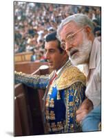 Bullfighter Antonio Ordonez in Bull Ring at El Escorial with Novelist Ernest Hemingway-Loomis Dean-Mounted Premium Photographic Print