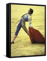 Bullfighter Francisco Ribera, Known as "Paquirri," Leaning Back in the Ring-Loomis Dean-Framed Stretched Canvas