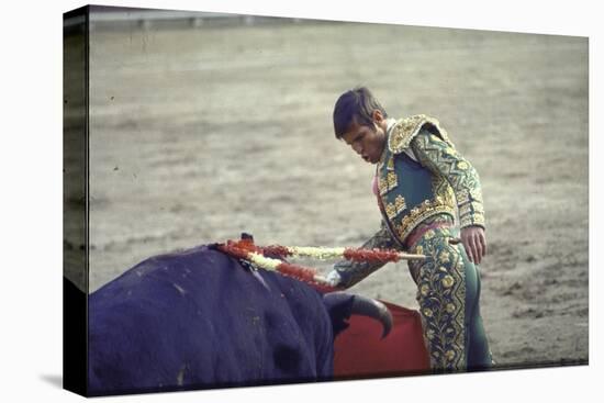 Bullfighter Manuel Benitez, Known as "El Cordobes", in the Ring-Loomis Dean-Stretched Canvas