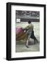 Bullfighter Manuel Benitez, Known as "El Cordobes," Sweeping His Cape Aside the Charging Bull-Loomis Dean-Framed Photographic Print