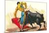 Bullfighting Scene-null-Mounted Art Print