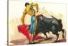 Bullfighting Scene-null-Stretched Canvas