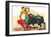 Bullfighting Scene-null-Framed Art Print